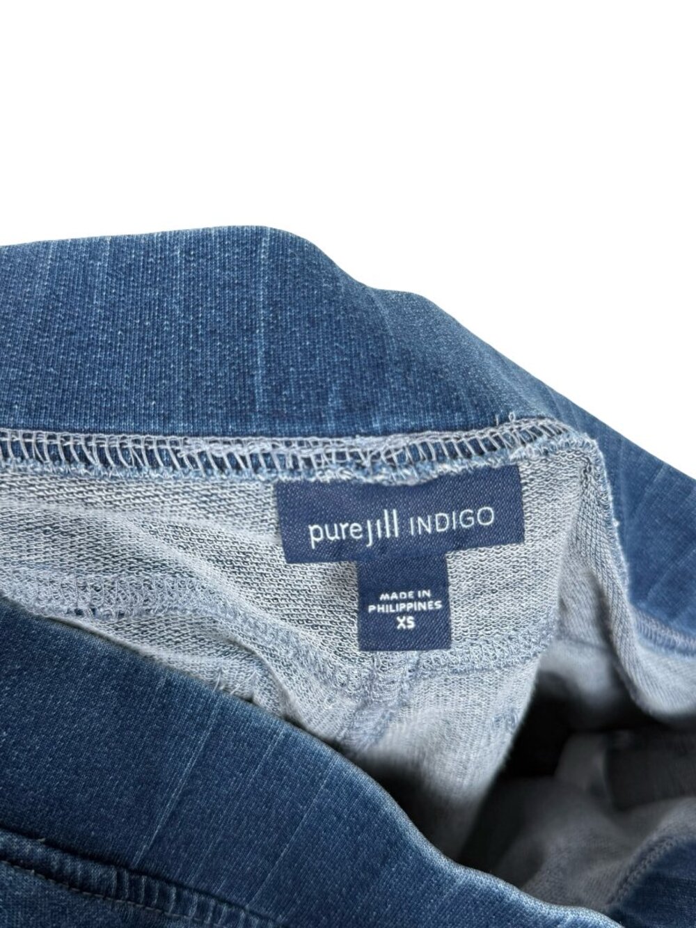 J Jill Pure Jill Pull On Denim Jeans Womens XS Blue Elastic Waist Stretch Casual - Picture 3 of 7
